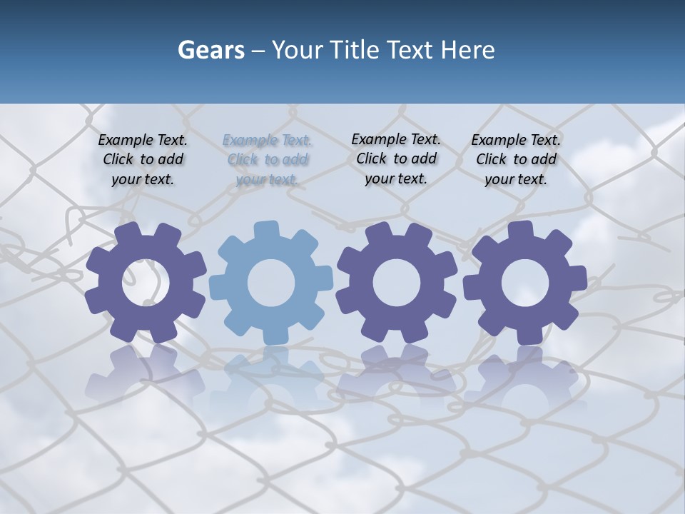 A Chain Link Fence With The Sky In The Background PowerPoint Template