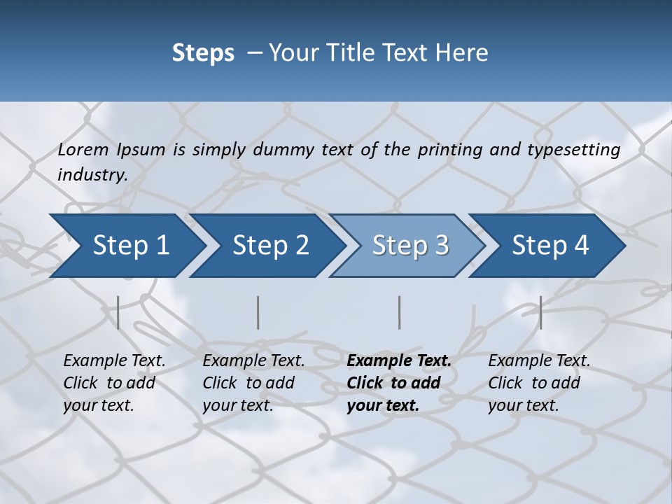 A Chain Link Fence With The Sky In The Background PowerPoint Template