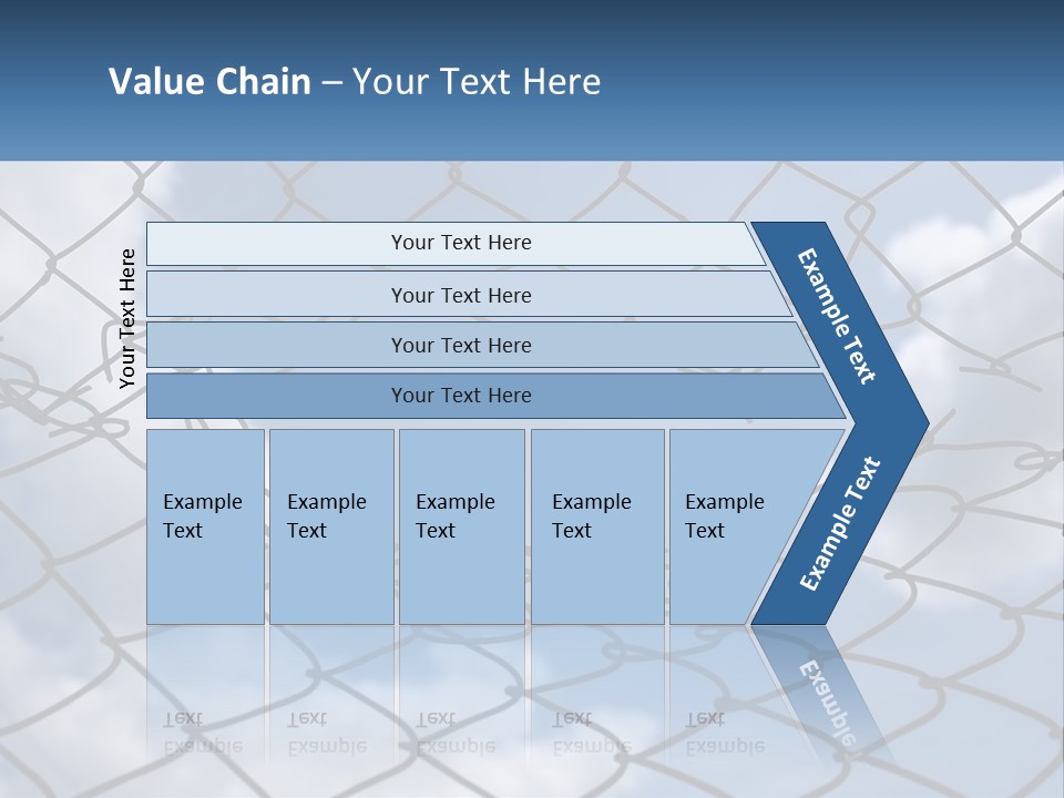 A Chain Link Fence With The Sky In The Background PowerPoint Template