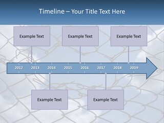 A Chain Link Fence With The Sky In The Background PowerPoint Template
