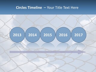 A Chain Link Fence With The Sky In The Background PowerPoint Template