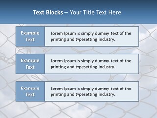 A Chain Link Fence With The Sky In The Background PowerPoint Template