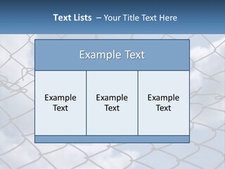 A Chain Link Fence With The Sky In The Background PowerPoint Template