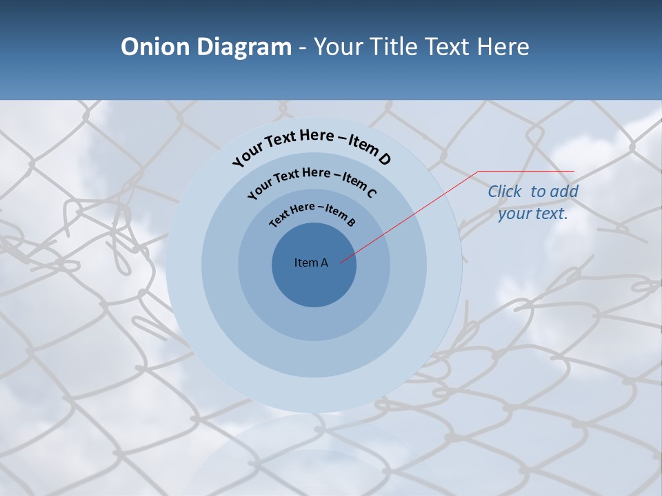 A Chain Link Fence With The Sky In The Background PowerPoint Template