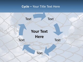 A Chain Link Fence With The Sky In The Background PowerPoint Template