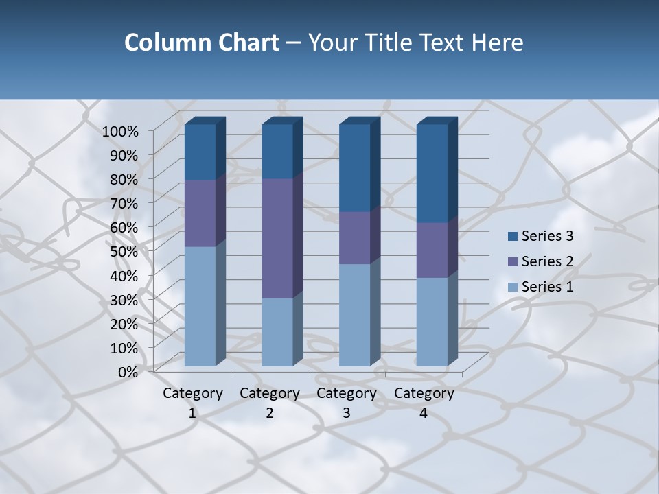 A Chain Link Fence With The Sky In The Background PowerPoint Template