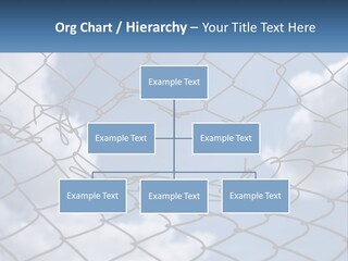 A Chain Link Fence With The Sky In The Background PowerPoint Template