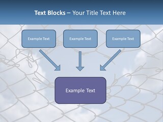 A Chain Link Fence With The Sky In The Background PowerPoint Template