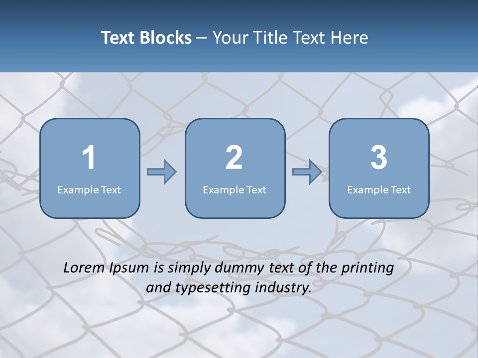 A Chain Link Fence With The Sky In The Background PowerPoint Template