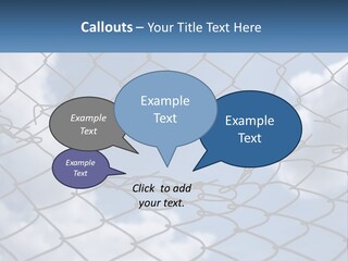 A Chain Link Fence With The Sky In The Background PowerPoint Template