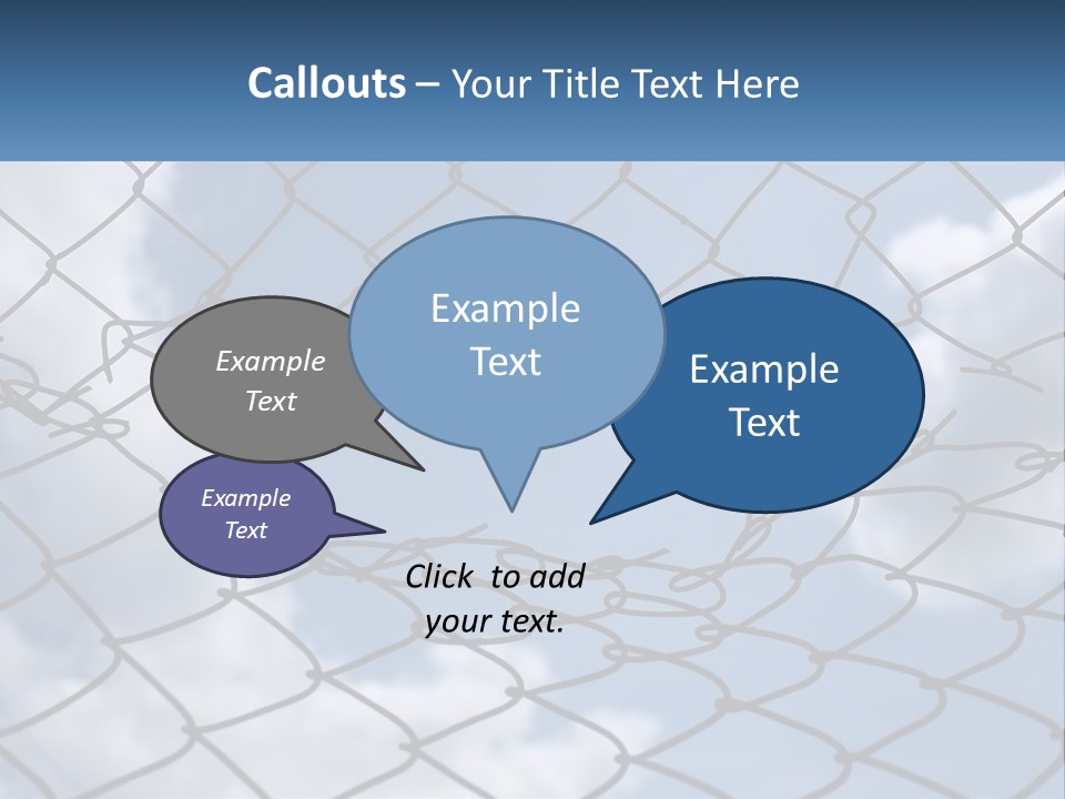 A Chain Link Fence With The Sky In The Background PowerPoint Template