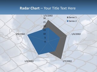 A Chain Link Fence With The Sky In The Background PowerPoint Template