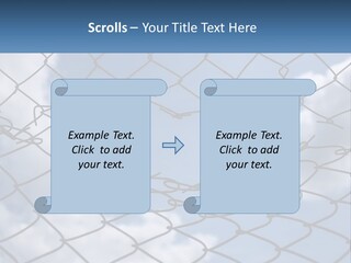 A Chain Link Fence With The Sky In The Background PowerPoint Template