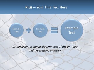 A Chain Link Fence With The Sky In The Background PowerPoint Template