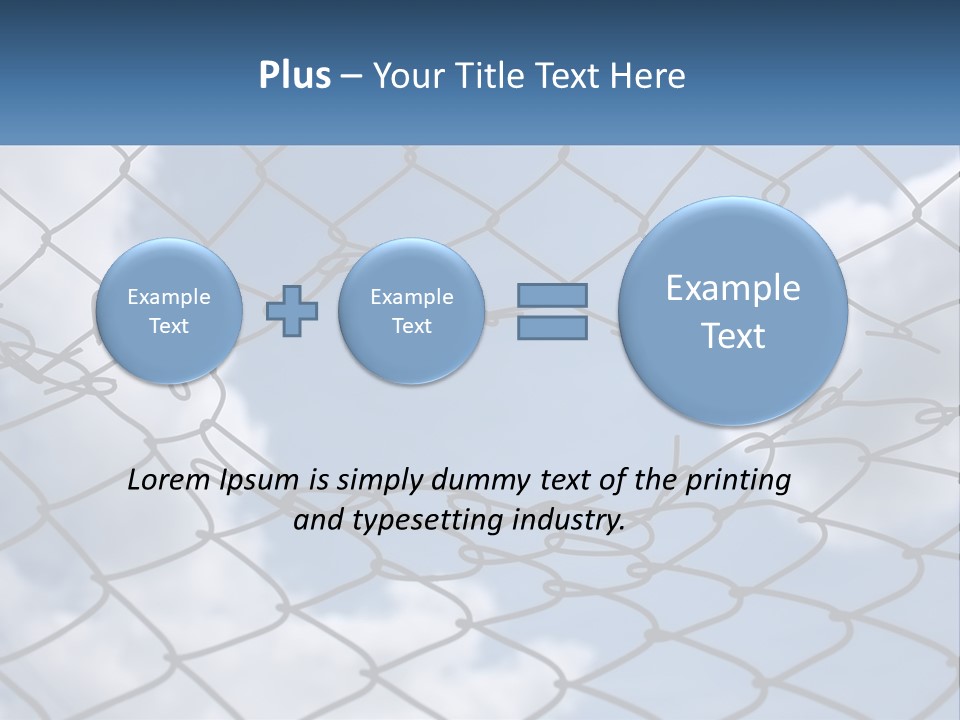 A Chain Link Fence With The Sky In The Background PowerPoint Template