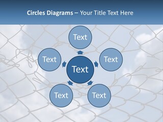 A Chain Link Fence With The Sky In The Background PowerPoint Template