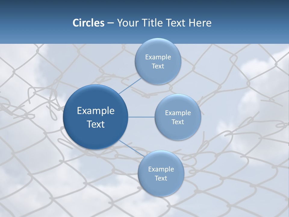 A Chain Link Fence With The Sky In The Background PowerPoint Template