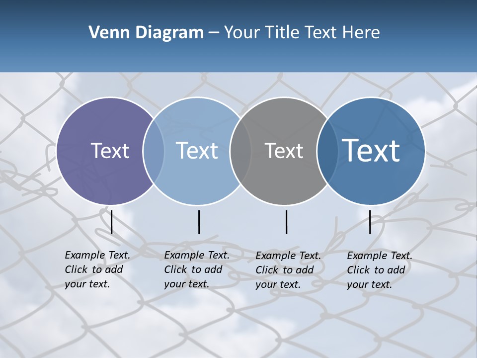 A Chain Link Fence With The Sky In The Background PowerPoint Template