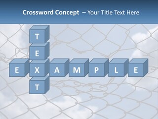 A Chain Link Fence With The Sky In The Background PowerPoint Template