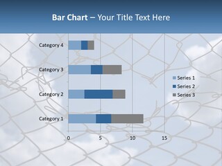 A Chain Link Fence With The Sky In The Background PowerPoint Template