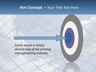 A Chain Link Fence With The Sky In The Background PowerPoint Template