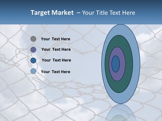 A Chain Link Fence With The Sky In The Background PowerPoint Template