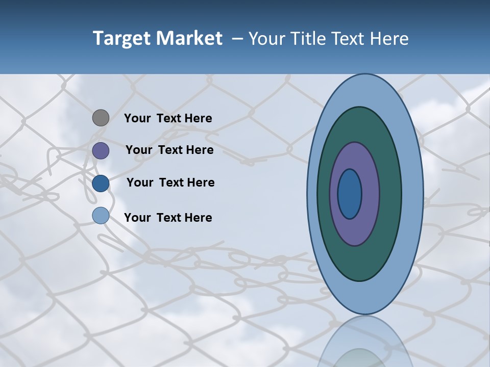 A Chain Link Fence With The Sky In The Background PowerPoint Template