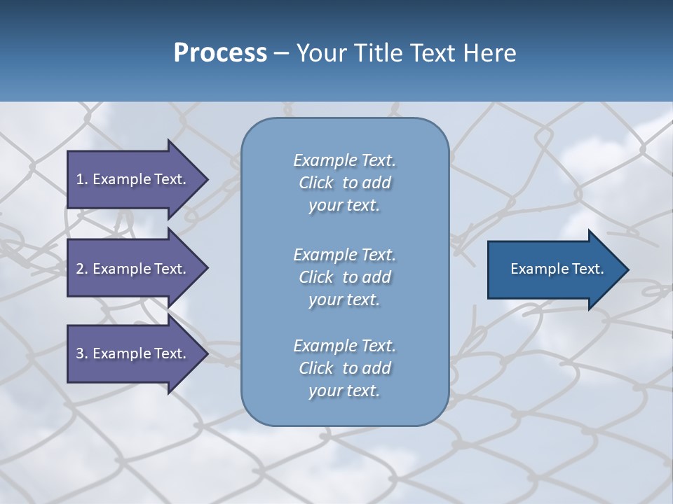 A Chain Link Fence With The Sky In The Background PowerPoint Template