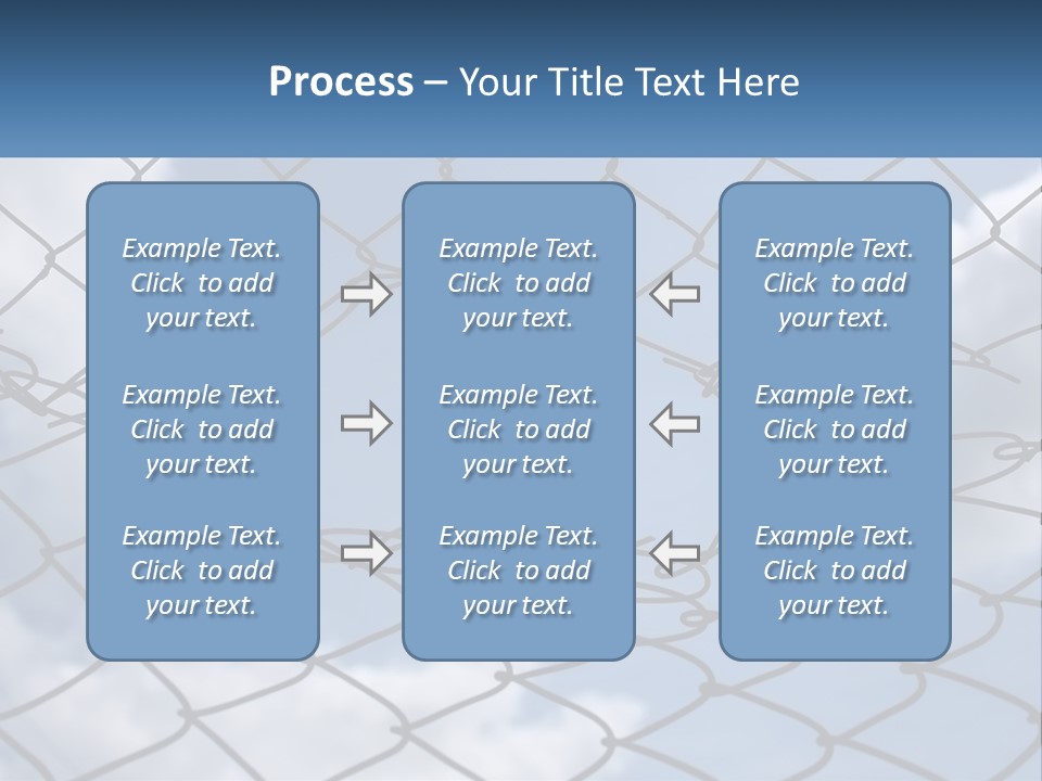 A Chain Link Fence With The Sky In The Background PowerPoint Template