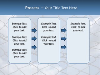 A Chain Link Fence With The Sky In The Background PowerPoint Template