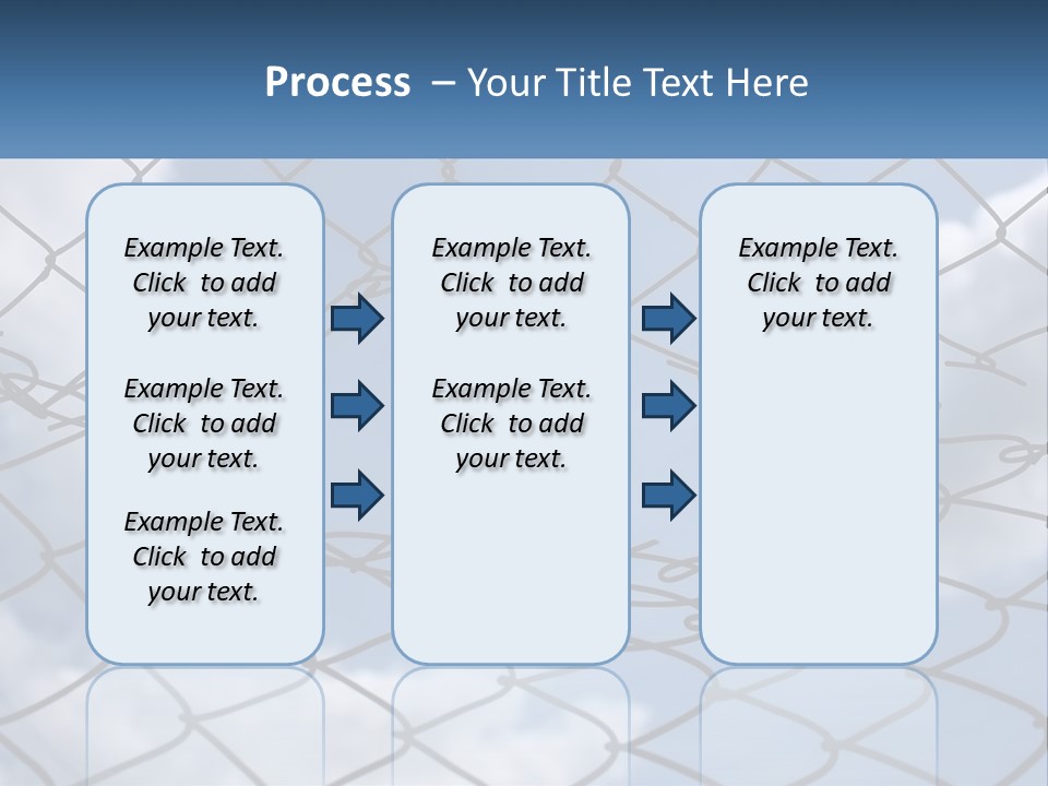 A Chain Link Fence With The Sky In The Background PowerPoint Template