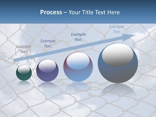 A Chain Link Fence With The Sky In The Background PowerPoint Template