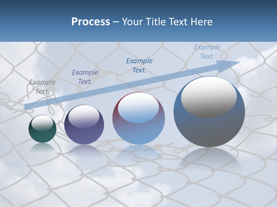 A Chain Link Fence With The Sky In The Background PowerPoint Template