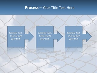 A Chain Link Fence With The Sky In The Background PowerPoint Template