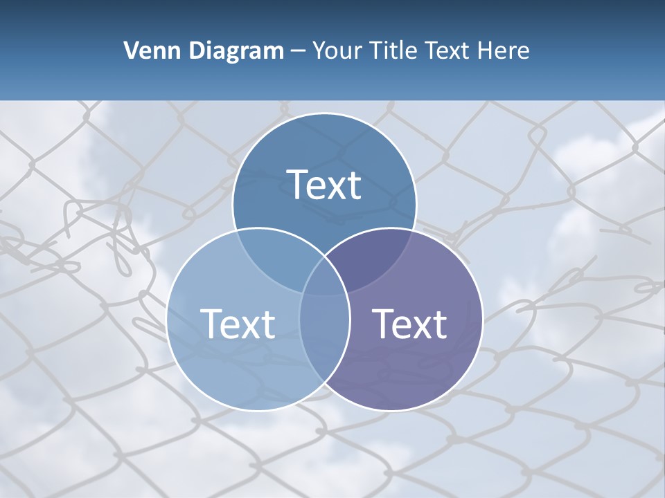 A Chain Link Fence With The Sky In The Background PowerPoint Template