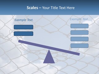 A Chain Link Fence With The Sky In The Background PowerPoint Template