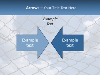 A Chain Link Fence With The Sky In The Background PowerPoint Template
