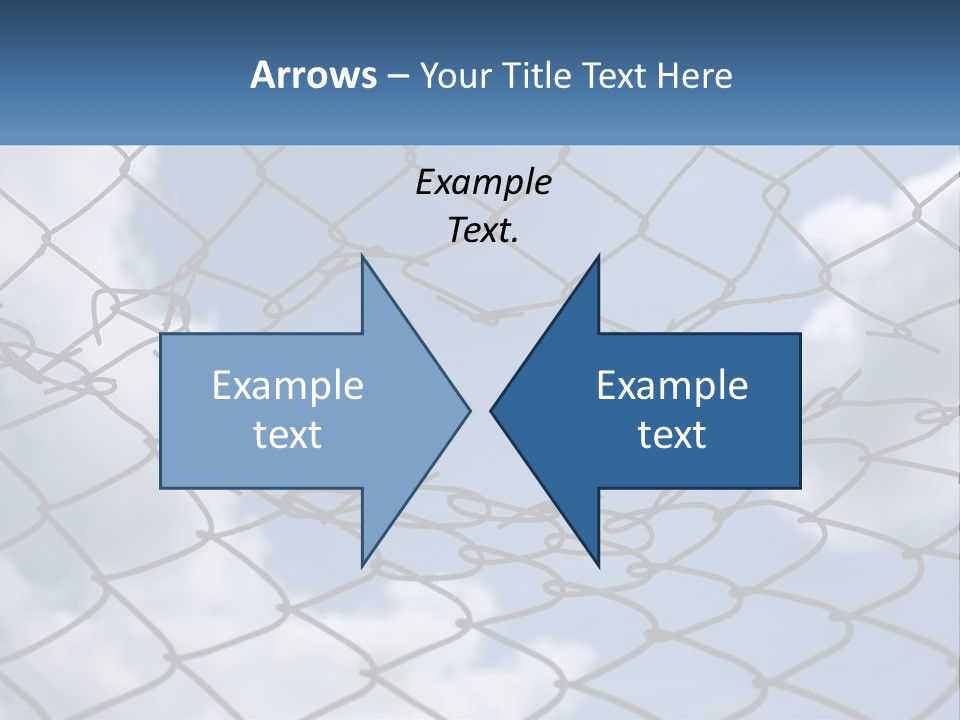 A Chain Link Fence With The Sky In The Background PowerPoint Template