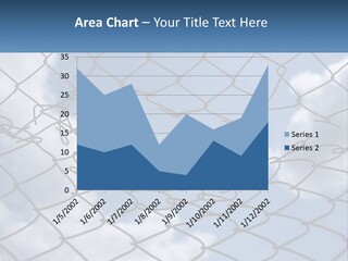 A Chain Link Fence With The Sky In The Background PowerPoint Template