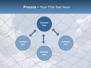 A Chain Link Fence With The Sky In The Background PowerPoint Template