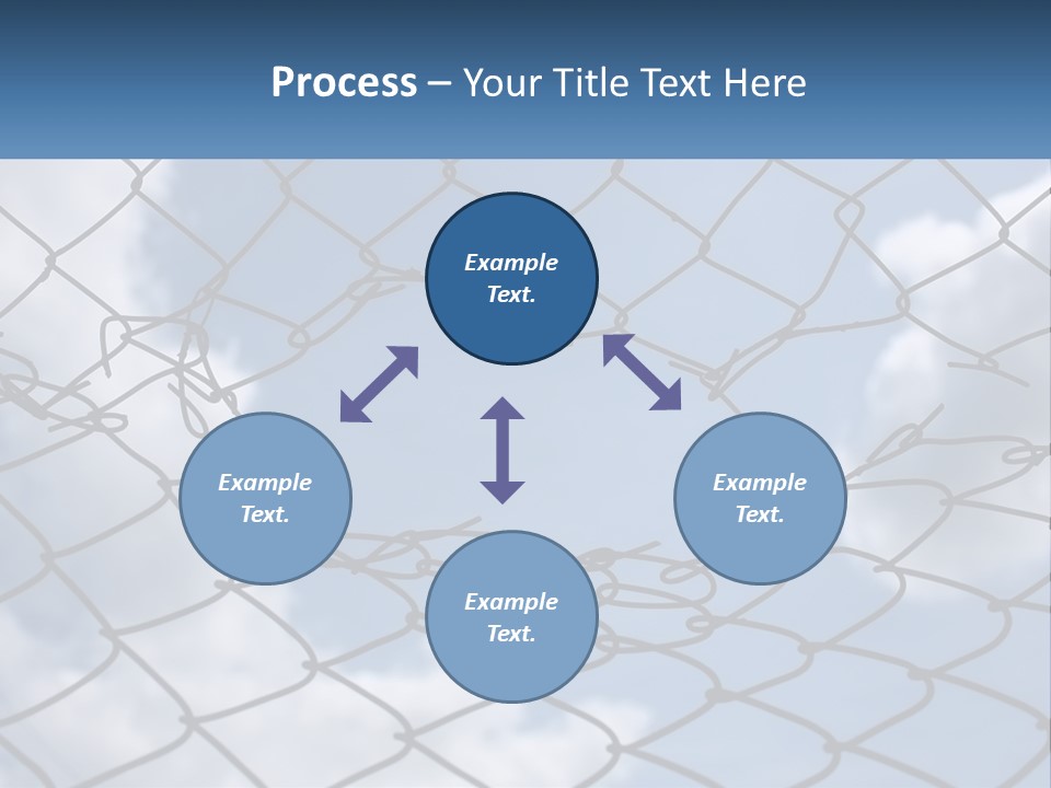 A Chain Link Fence With The Sky In The Background PowerPoint Template