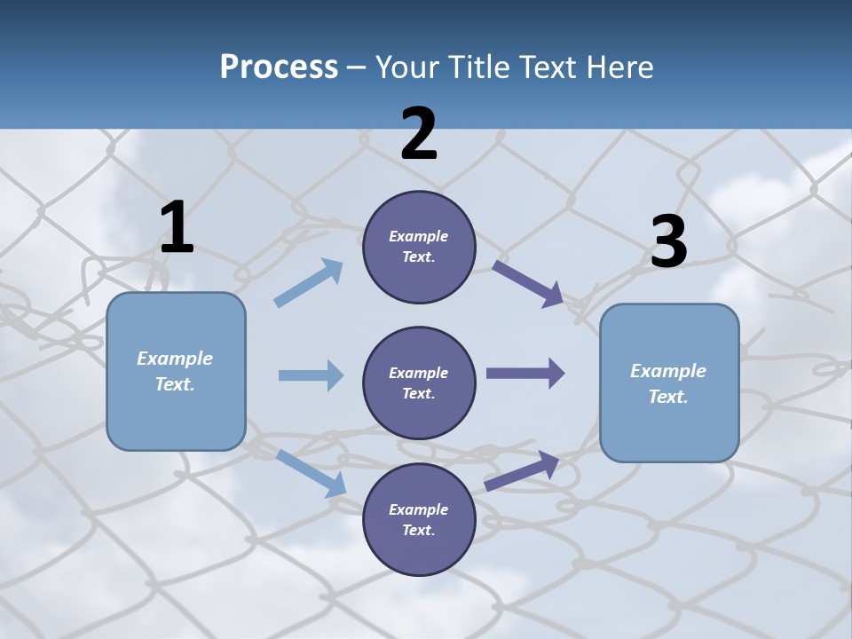 A Chain Link Fence With The Sky In The Background PowerPoint Template