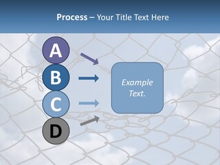 A Chain Link Fence With The Sky In The Background PowerPoint Template