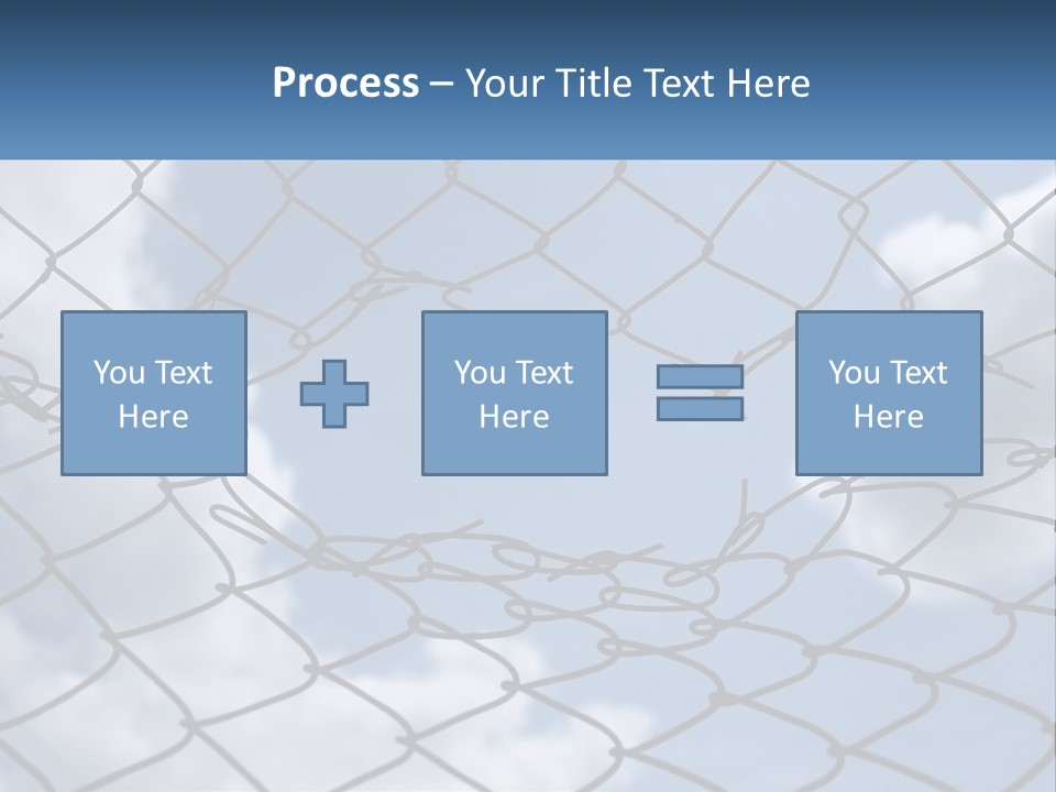 A Chain Link Fence With The Sky In The Background PowerPoint Template