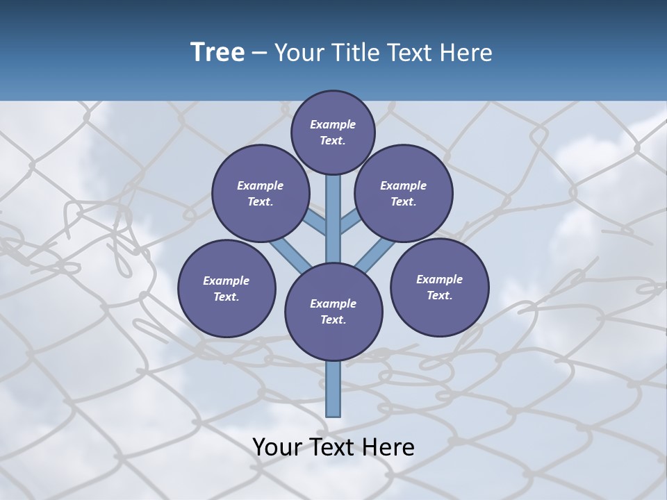 A Chain Link Fence With The Sky In The Background PowerPoint Template