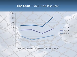A Chain Link Fence With The Sky In The Background PowerPoint Template