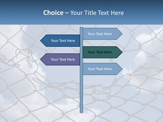 A Chain Link Fence With The Sky In The Background PowerPoint Template