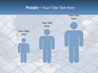A Chain Link Fence With The Sky In The Background PowerPoint Template