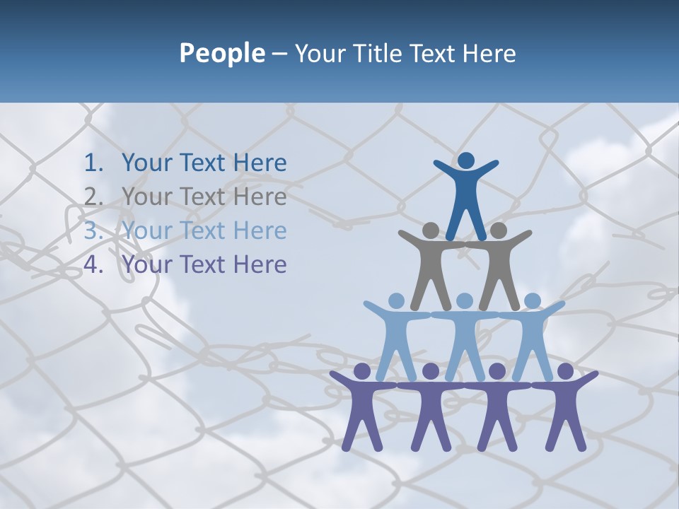 A Chain Link Fence With The Sky In The Background PowerPoint Template