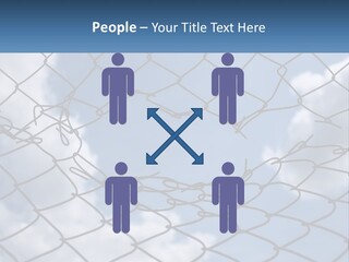 A Chain Link Fence With The Sky In The Background PowerPoint Template